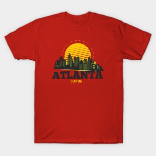 Retro Atlanta, Georgia Skyline T-Shirt